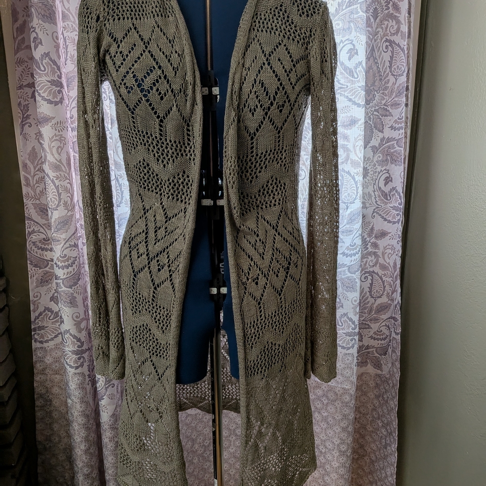 Envy Olive Open Knit Cardigan
